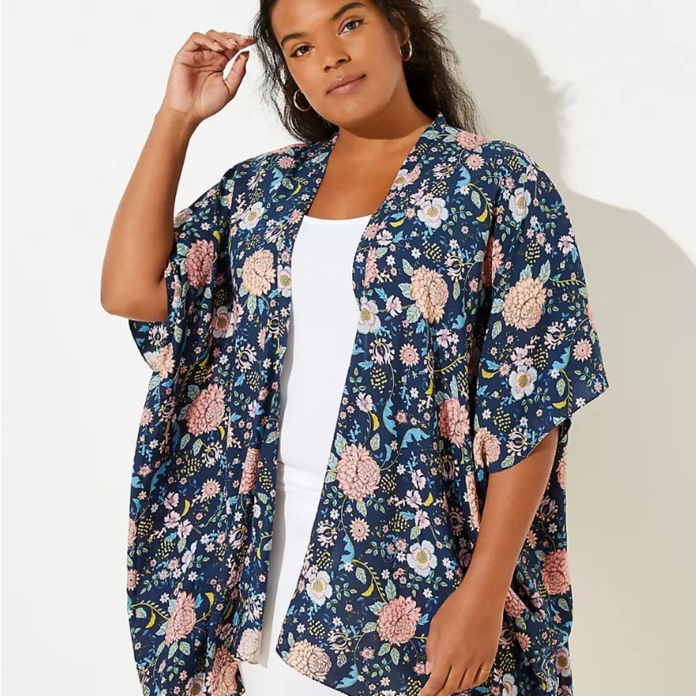 LOFT Floral Kimono